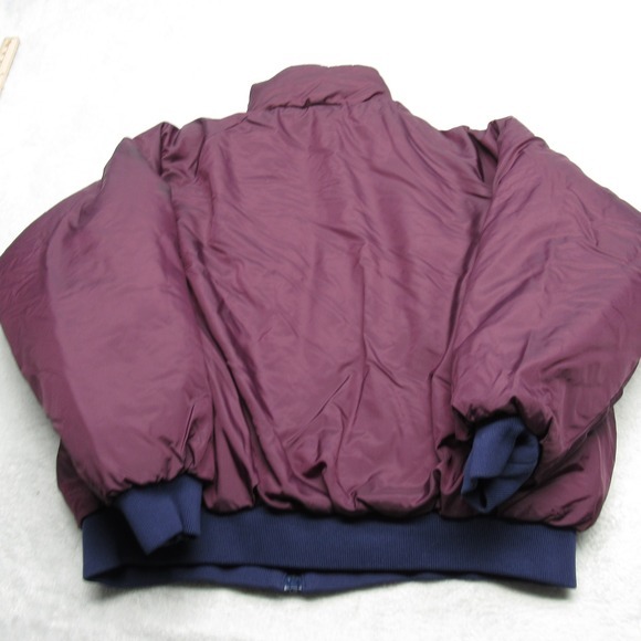 Vintage Columbia Jacket Mens XL Blue Maroon Insulated Reversible Full Zip Bomber - Picture 5 of 12